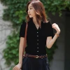 Summer V-neck professional shirts, women's formal short-sleeved shirts, professional workwear, Korean version white-collar work clothes, white shirts Item Picture